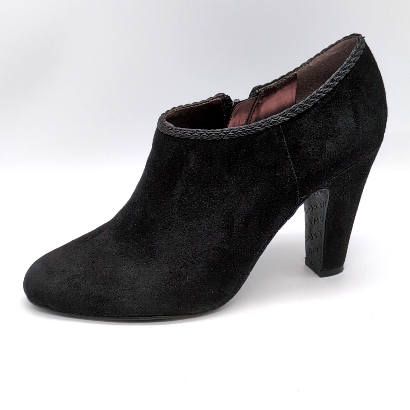 Tahari Pumps Womens Rosalee Black 9 Suede Ankle Bootie Shoes Side Zip Dressy
